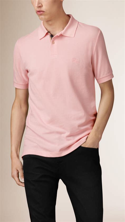 pink burberry polo shirt|Burberry polo shirt men price.